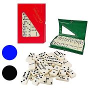 Игра настольная « KWELT » Домино пластиковое, пенал на кнопке 15,5*9см(ассорти) 4цв, без возможности выбора цвета