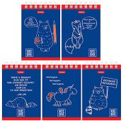 Блокнот МАЛЫЙ ФОРМАТ А7 спираль  40л « Hatber » Мысли в слух, без линовки, обложка - мелованный картон, тонированный блок