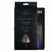 Набор цветных карандашей LOREX Superior 12 цв. трехгран. корп. дерев. карт.уп. принт на корпусе