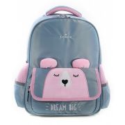 Рюкзак LOREX ERGONOMIC M4 CUTE BEAR 14 л серый 37,5х28х13 см мягкий 1 секц. молния д/девочек