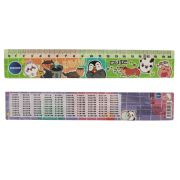 Линейка пластиковая «Кавай» с таблицей умножения, 20 см в ПВХ-подвесе
