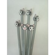 Ручка гелевая Кошки 0,5 мм, цвет чернил синий, 4 дизайна в ассортименте, в пластиковой упаковк