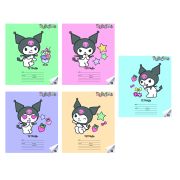 Тетрадь Kuromi, формат А5, на скрепке, 18 листов, клетка с полями