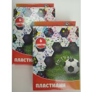 Пластилин 6 цветов «Футбол», 120 гр,со стеком