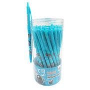 Ручка шариковая автомат КАВАИ ПИНГВИНЫ, корпус Slim прорезиненный, цвет чернил синий, 0,7 мм