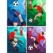 Блокнот А6 24л на скр. «РИСОВАННЫЕ ФУТБОЛИСТЫ» ассорти, цвет.мелов.обл, блок-офсет Б24-0522 Проф-Пресс /0 /0 /0 /160