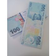 Сувенирные деньги 100 турецких лир