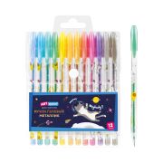 Набор гелевых ручек ArtSpace «Космические приключения» 12цв., 1,0мм, металлик, ПВХ чехол