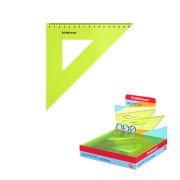 Угольник пластиковый ErichKrause® Neon, 45°/16см, желтый, в коробке-дисплее