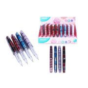 Ручка гелевая SWIFT, СИНЯЯ, игольчатый пишущий узел 0,5 мм, цветной пластиковый корпус 4 дизайна, сменный стержень 122 мм, ассорти 4 дизайна, картонный дисплей