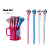 Ручка шариковая BURRO, СИНЯЯ, чернила на масляной основе, игольчатый пиш.узел 0.7 мм, корпус пластиковый цветной, ассорти 4 цвета, упаковка - пластиковый стакан, пакет