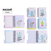 Блокнот на евроспирали VIVA MEXICO 9,3х12 см, 57 л., линованный внутренний блок, плотность бумаги 80г/м2, 4 дизайна в ассортименте, ОПП-упаковка