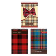 Блокнот спираль  48л 100*150 Шотландка