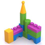 404/1 Конструктор выдувной «Кубики» - 12 (в сетке)