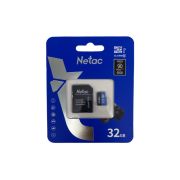 Карта памяти MicroSD  32GB  Netac  P500  Standard  U1/Class 10  (90 Mb/s) + SD адаптер