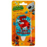 336018 Свеча для торта Со стикером Ми-ми-мишки блистер ЧУДО ПРАЗДНИК