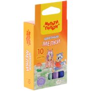 Мелки цветные Мульти-Пульти «Енот на опушке леса», 10цв., круглые, картонная коробка, европодвес