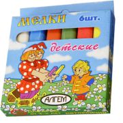 108181   Мел цветной  6шт « Алгем »