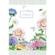 Книга для записей А6+ 80л.Иск.кожа интегр.(AQUARELLE) c полноцв. запеч.Aquarelle. «Цветы»