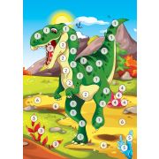 МОЗАИКА ИЗ ПУГОВИЦ. Формат А5. ДИНОЗАВР В ПУСТЫНЕ. Арт. М-0424