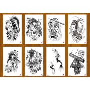 Татуировка-наклейка (12х19см) Японская мифология ( Арт. ТА-1757), кратно 8, цена за единицу