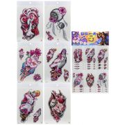 Татуировка-наклейка (11,4х21см) Животные ч/б и цвет микс 1 ( Арт. ТА-1765), кратно 10, цена за едини