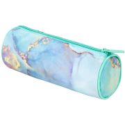 Пенал-тубус BRAUBERG, с эффектом Soft Touch, мягкий, «Mint marble», 22х8 см, 271568