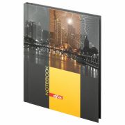 Блокнот МАЛЫЙ ФОРМАТ 110х147 мм А6, 80 л., ламинированная обложка, выборочный лак, клетка, BRAUBERG, «Ночной город», 123246