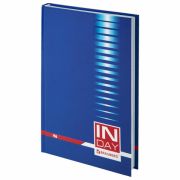 Блокнот А5 (135х206 мм), 96 л., твердый переплет, ламинированная обложка, клетка, BRAUBERG, «INDAY blue», 121929