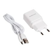 Зарядное устройство BOROFONE BA19A Nimble 1xUSB с Кабелем USB - Micro, 1A, белый