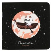 Записная книжка 170*170 мм 40л. на скрепке MESHU «Magic world», soft-touch ламинация, тиснение фольгой, блок без линовки, 80г/м2