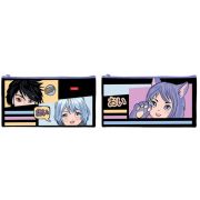 Пенал Hatber 205х110мм на молнии мягкий-АНИМЕ-  в индив.упак.