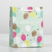 Пакет ламинированный «Happy Birthday», S 12 х 15 х 5,5 см   6582619