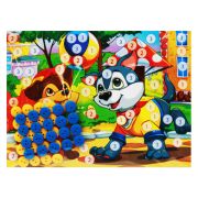 МОЗАИКА ИЗ ПУГОВИЦ. Формат А5. ЩЕНКИ (Арт. М-7338)