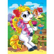 МОЗАИКА ИЗ ПУГОВИЦ. Формат А5. ПОНИ НА ЧАЕПИТИИ. Арт. М-0426