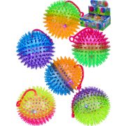 Мяч световой с веревкой «Ёжик» 12 см, кратно 6 ( Арт. ИК-2972)