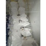 Заколка 1шт Бант -сетка,стразы,жемчуг