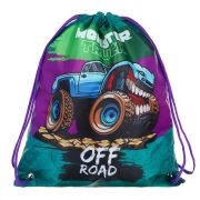 Мешок для сменной обуви на завязках«МОНСТР ТРАК», 34,8x41,5см, полиэстер