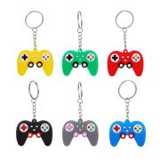 Брелок 5,5x4см, в форме джойстика, пластик, металлические цепь и кольцо, 6 цветов, пакет