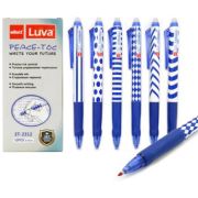 Ручка Шпион  «Пиши стирай» Ellott CZ-182 (син) 0,5мм авт, бело-синий круглый корпус, с грипом, цвета ассорти, в к/кор ET2311 (12/144/1728)