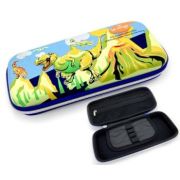 Пенал 1   отд. CN-665 «Динозавры» 21*9*4см EVA пластик с объемным рисунком, с 1 створкой, синий, в упаковке ПВХ HLY19046 (1/24/96)