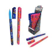 Ручка масляная VINSON CO-21/CS-44 (син) 0,7мм FASHION «Алфавит» игольчатый стержень, корпус матовый, цвета ассорти, в к/кор №A28 (20/800/2400)