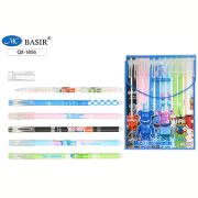 Ручка пиши-стирай « Basir » гелевая 0,5мм синяя Glooomy Bear корпус- цветной c рисунком, ассорти, пластиковый блистер