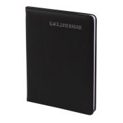 Ежедневник недатированный, А5, Yalong, 7БЦ, ПВХ, ляссе, черный, клетка, 120 л., «Классика»