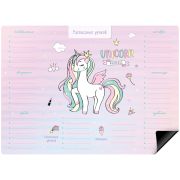 Магнитный планер расписание уроков с маркером А4 ArtSpace «Пиши-Стирай. Unicorn»