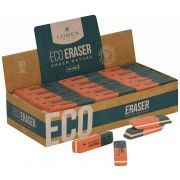 Ластик LOREX ECO GREEN NATURE натуральный каучук 57х14х8 мм прямоуг. красно-синий мягкий индив.штрих-код