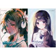 Тетрадь для нот 16л., А4, на скрепке BG «Аnime», глянцевая ламинация, (вертик.)