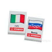 Резинка стирательная STABILO «Флаги», ассорти в дисплее, 1188/48