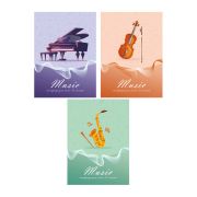 Тетрадь для нот 24л., А4, на скрепке ArtSpace «Музыкальный инструмент» (вертик.)