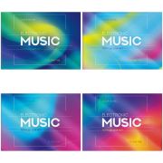 Тетрадь для нот 12л., А4, на скрепке BG «Electronic music», глянцевая ламинация, (гориз.)